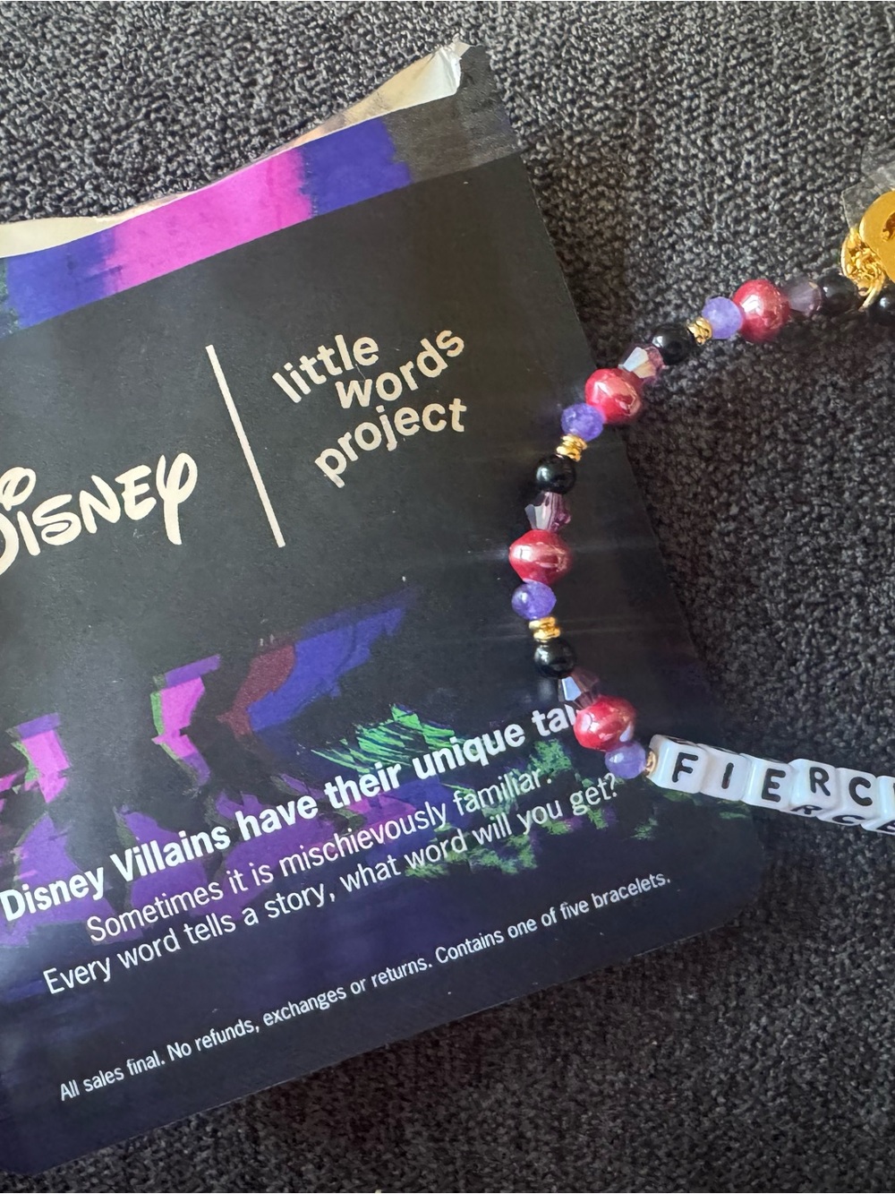 Disney Little Words Project Mystery Villains Bracelet - EVIL QUEEN